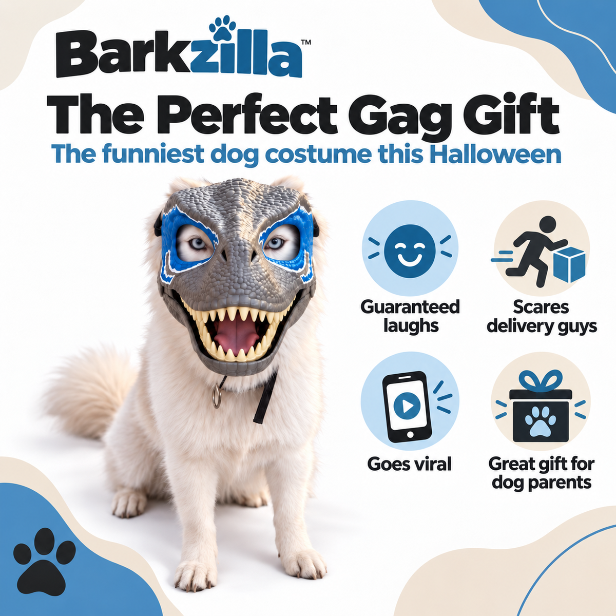 Barkzilla™ Dino Dog Mask