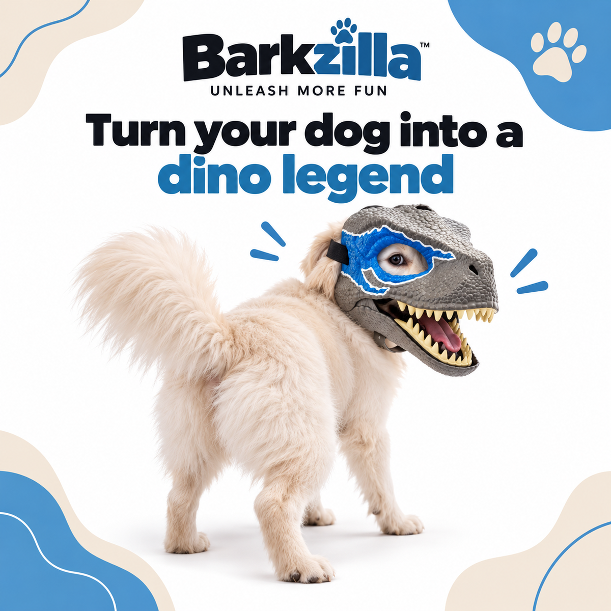 Barkzilla™ Dino Dog Mask