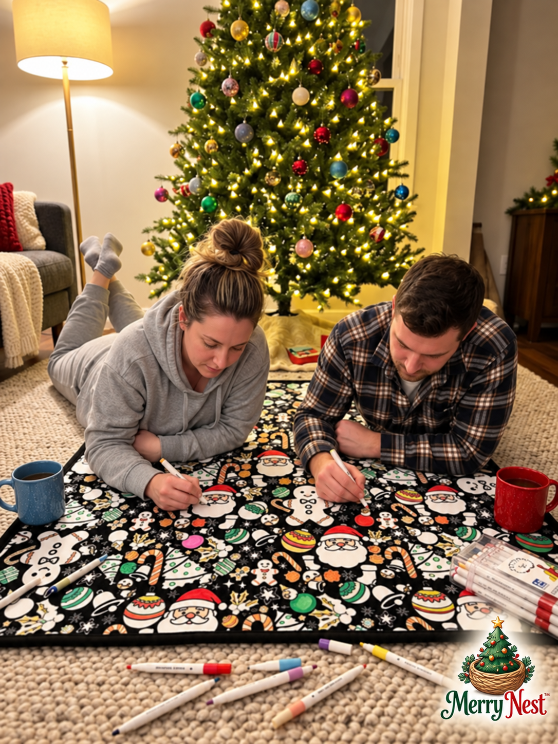 MerryNest™ Christmas Coloring Blanket
